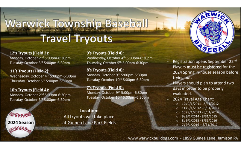 Travel Tryouts 2024!